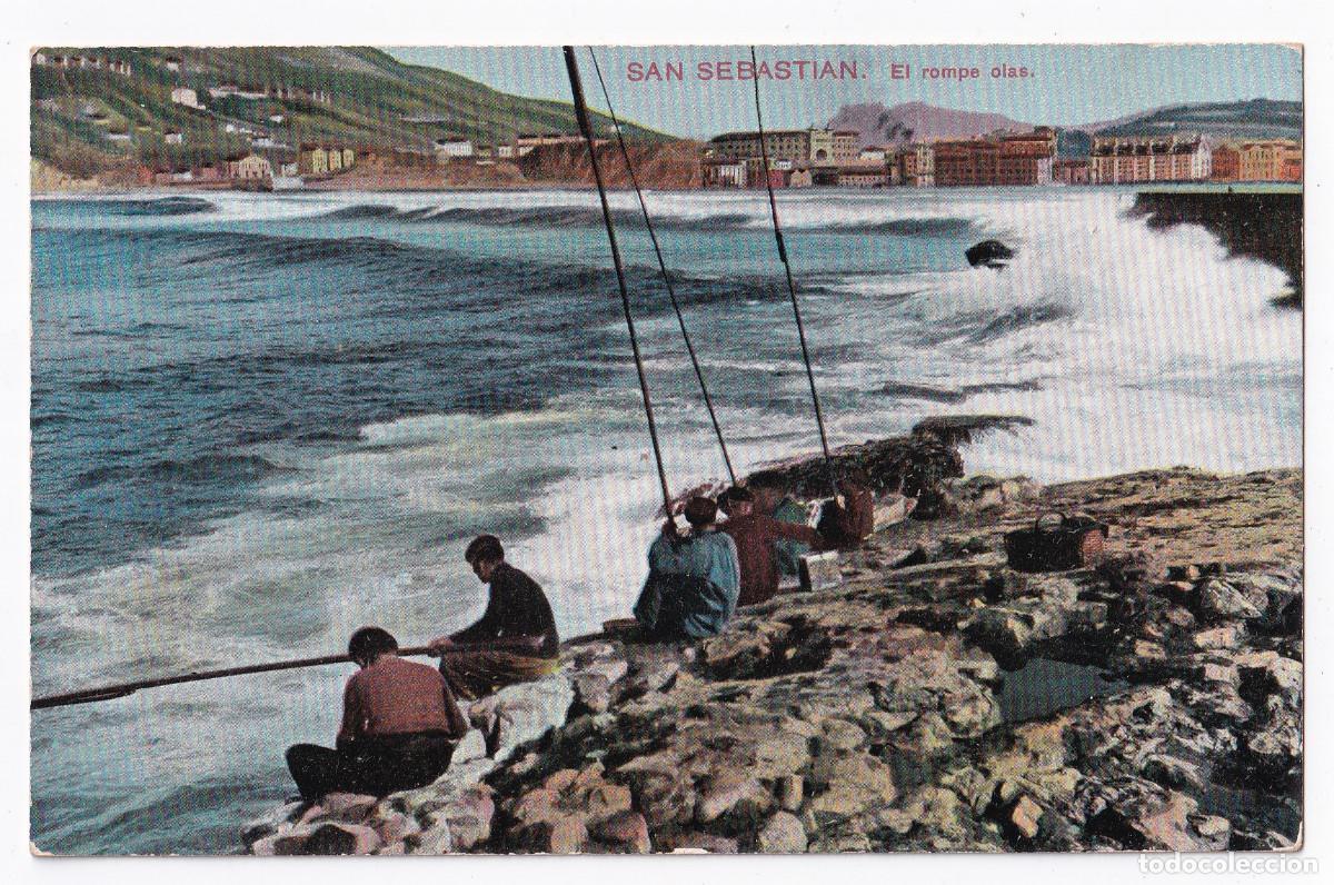 Postales: POSTAL. SAN SEBASTI&Aacute;N. EL ROMPE OLAS - Foto 1