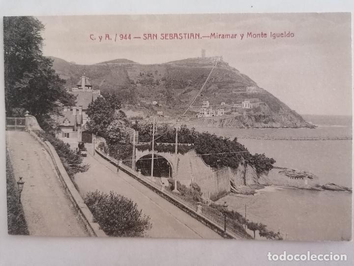 Postais: POSTAL SAN SEBASTIAN, MIRAMAR Y MONTE IGUELDO, FOTOTIPIA CASTA&Ntilde;EIRA Y ALVAREZ-MADRID N&ordm; 944