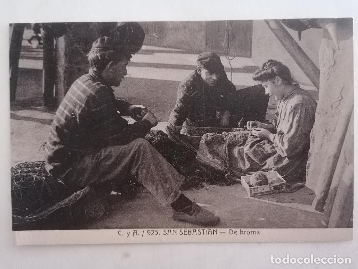Postales: POSTAL SAN SEBASTIAN, DE BROMA, FOTOTIPIA CASTA&Ntilde;EIRA Y ALVAREZ-MADRID, N&ordm; 925