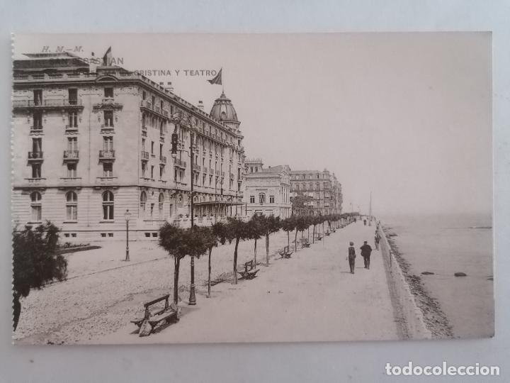 Postales: POSTAL SAN SEBASTIAN, HOTEL MARIA CRISTINA Y TEATRO, EDITOR HAUSER Y MENET-MADRID, SIN CIRCULAR