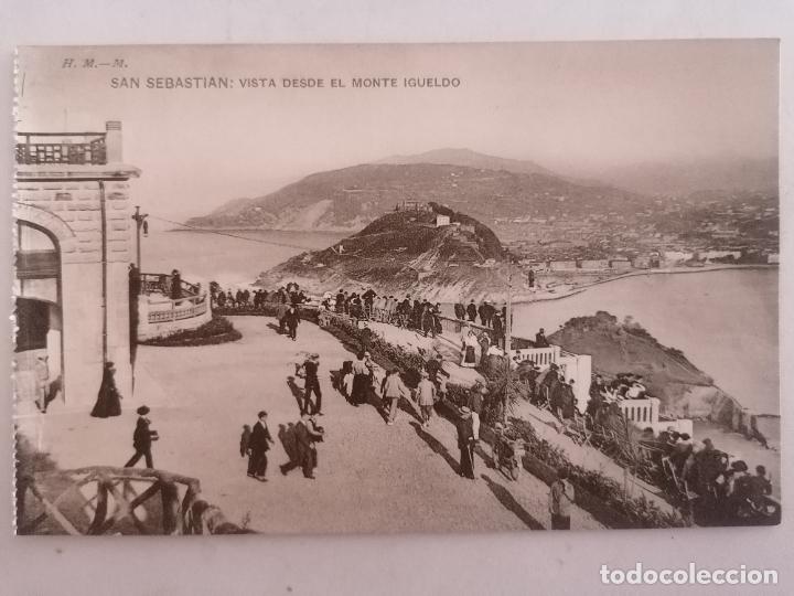 Postales: POSTAL SAN SEBASTIAN, VISTA DESDE EL MONTE IGUELDO, EDITOR HAUSER Y MENET-MADRID, SIN CIRCULAR