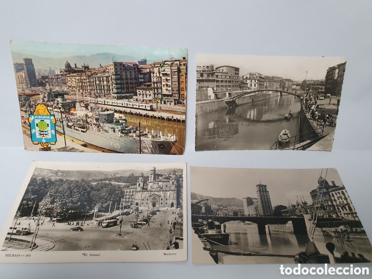 Postales: BILBAO. 4 POSTALES. SIN CIRCULAR. - Foto 1