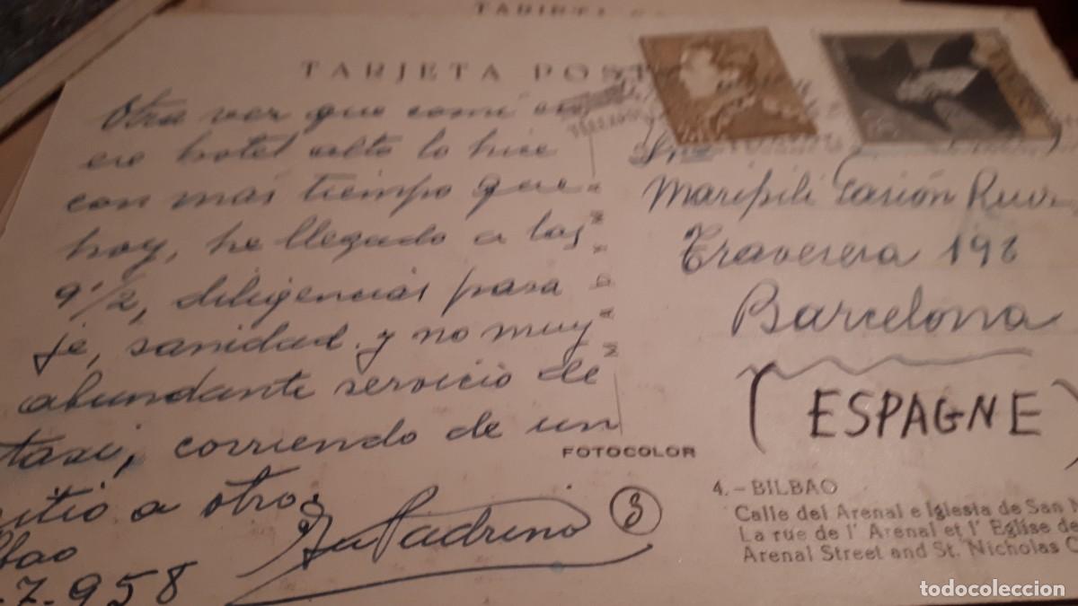 Postales: Tarjeta postal. 1958. Bilbao. - Foto 2