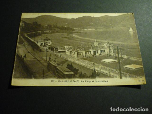 Postales: SAN SEBASTIAN LA PLAYA EL PALACIO REAL - Foto 1