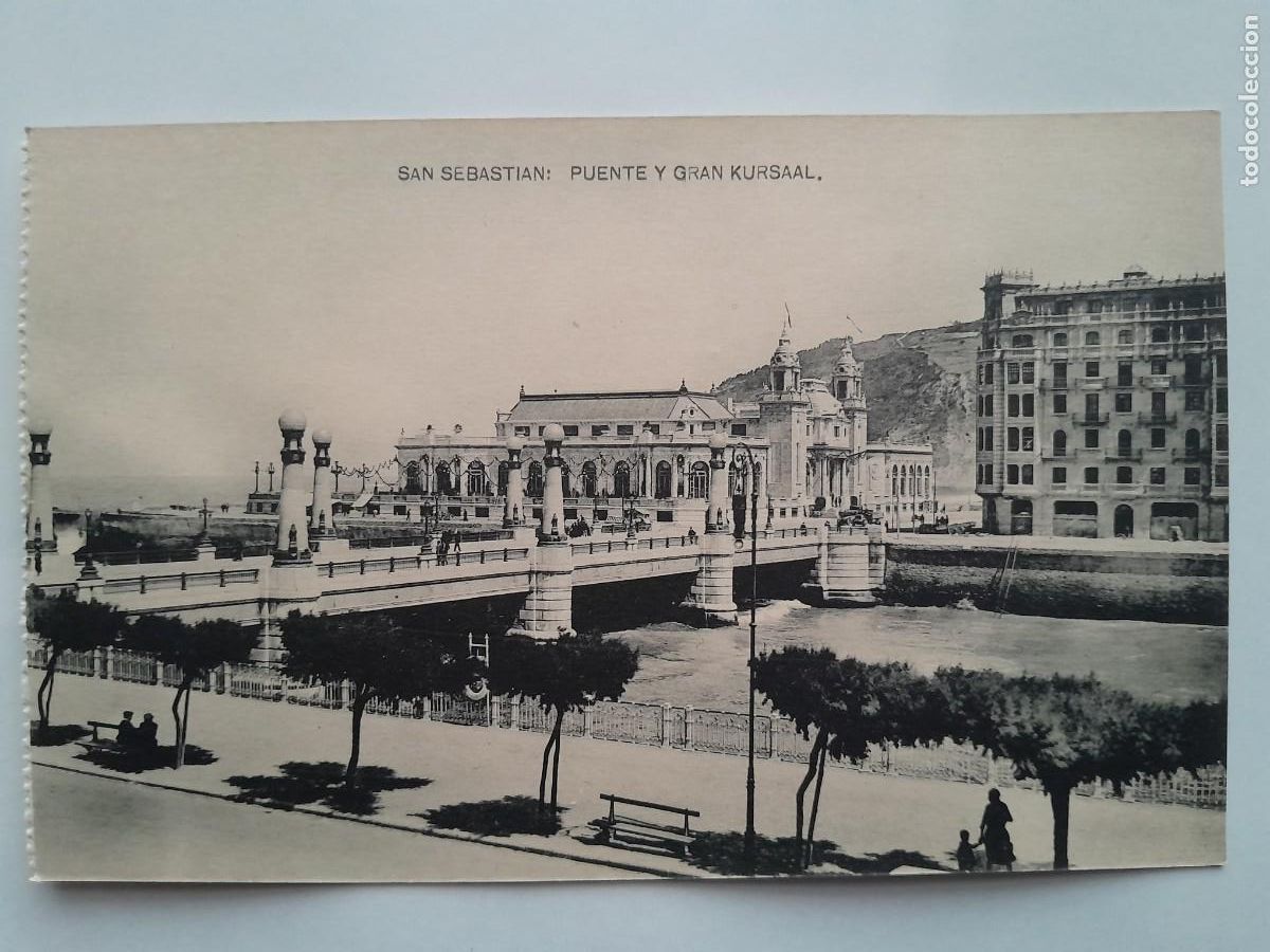 Postkarten: ANTIGUA POSTAL SAN SEBASTIAN PUENTE Y GRAN KURSSAL RV 1947