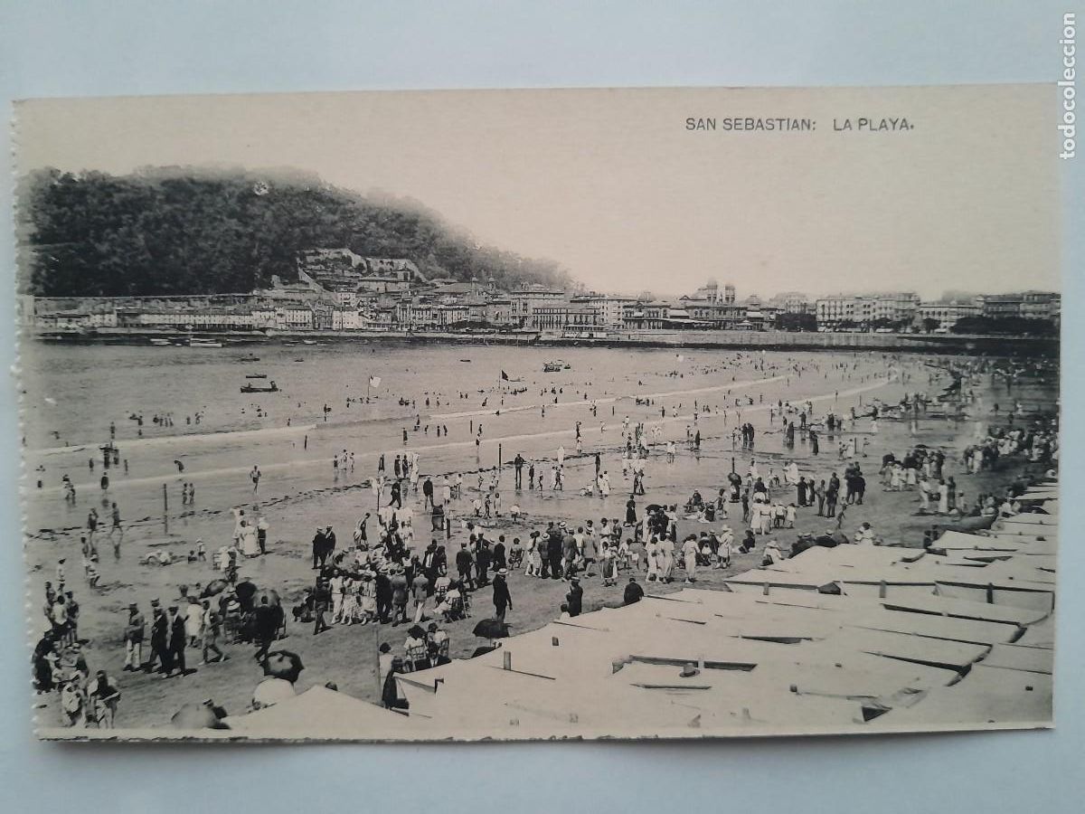 Postales: ANTIGUA POSTAL SAN SEBASTIAN LA PLAYA RV 1949
