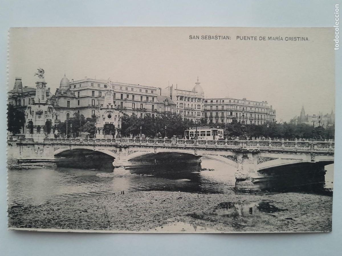 Postales: ANTIGUA POSTAL SAN SEBASTIAN PUENTE DE MARIA CRISTINA RV 1951