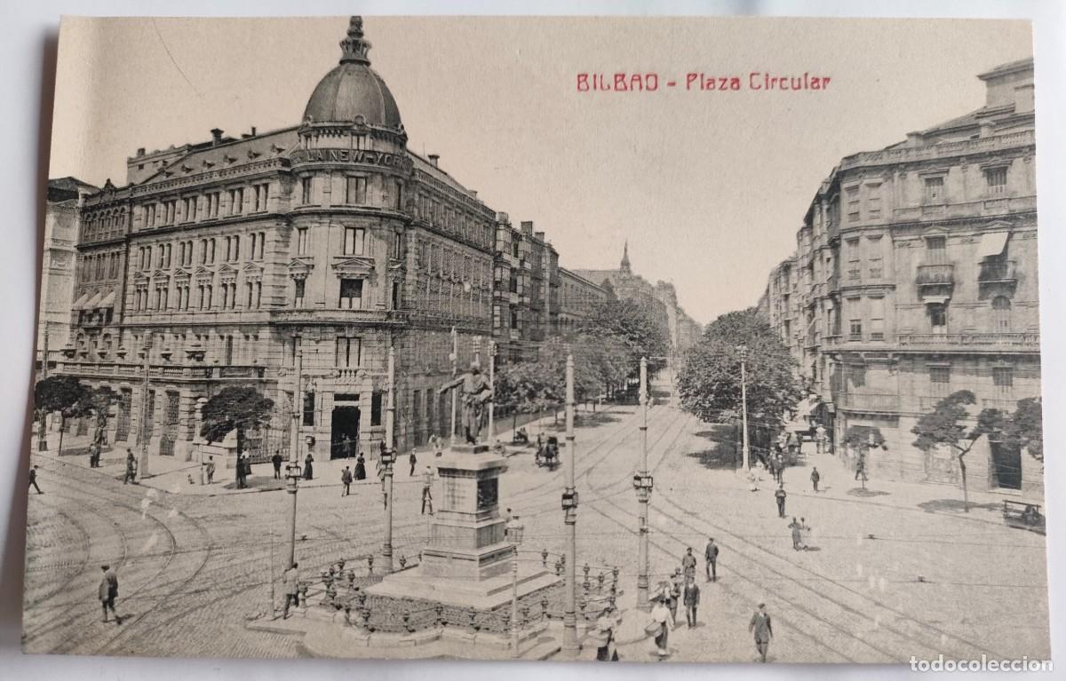 Postales: BILBAO PLAZA CIRCULAR LIBRERIA ELCANO - Foto 1