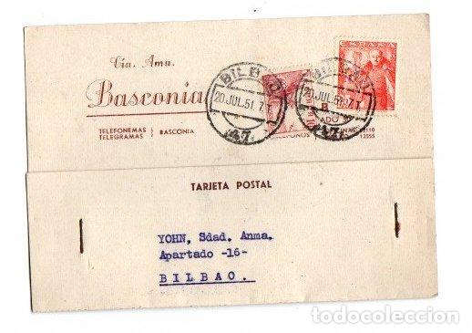 Postales: TARJETA POSTAL BASCONIA. BILBAO 1951 - Foto 1