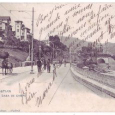 Postales: SAN SEBASTIÁN: REAL CASA DE CAMPO. HAUSER Y MENET. SIN DIVIDIR (ANTERIOR A 1905)