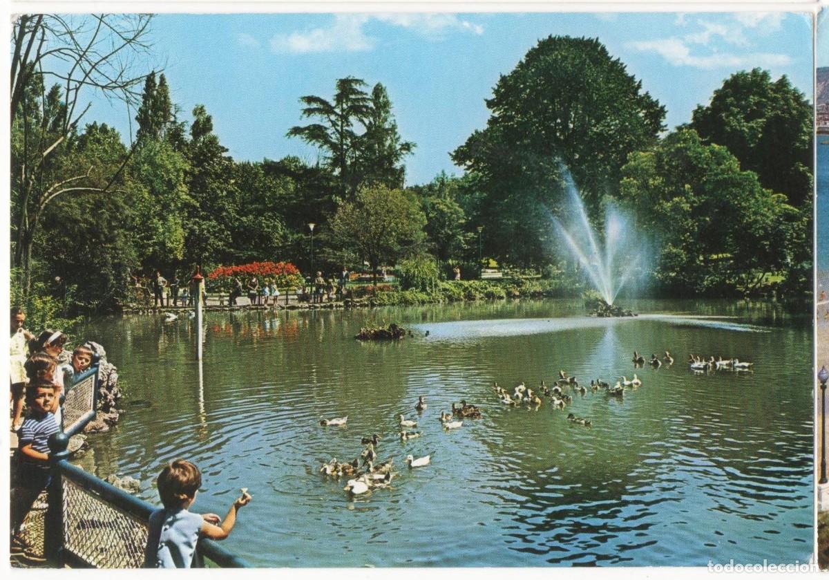 Postales: BILBAO-PARQUE Y ESTANQUE-CIRCULADA- - Foto 1