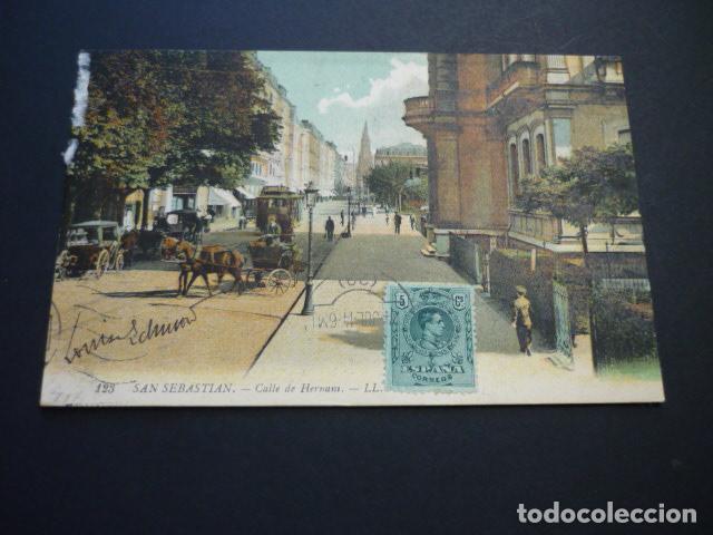 Postales: SAN SEBASTIAN CALLE DE HERNANI - Foto 1