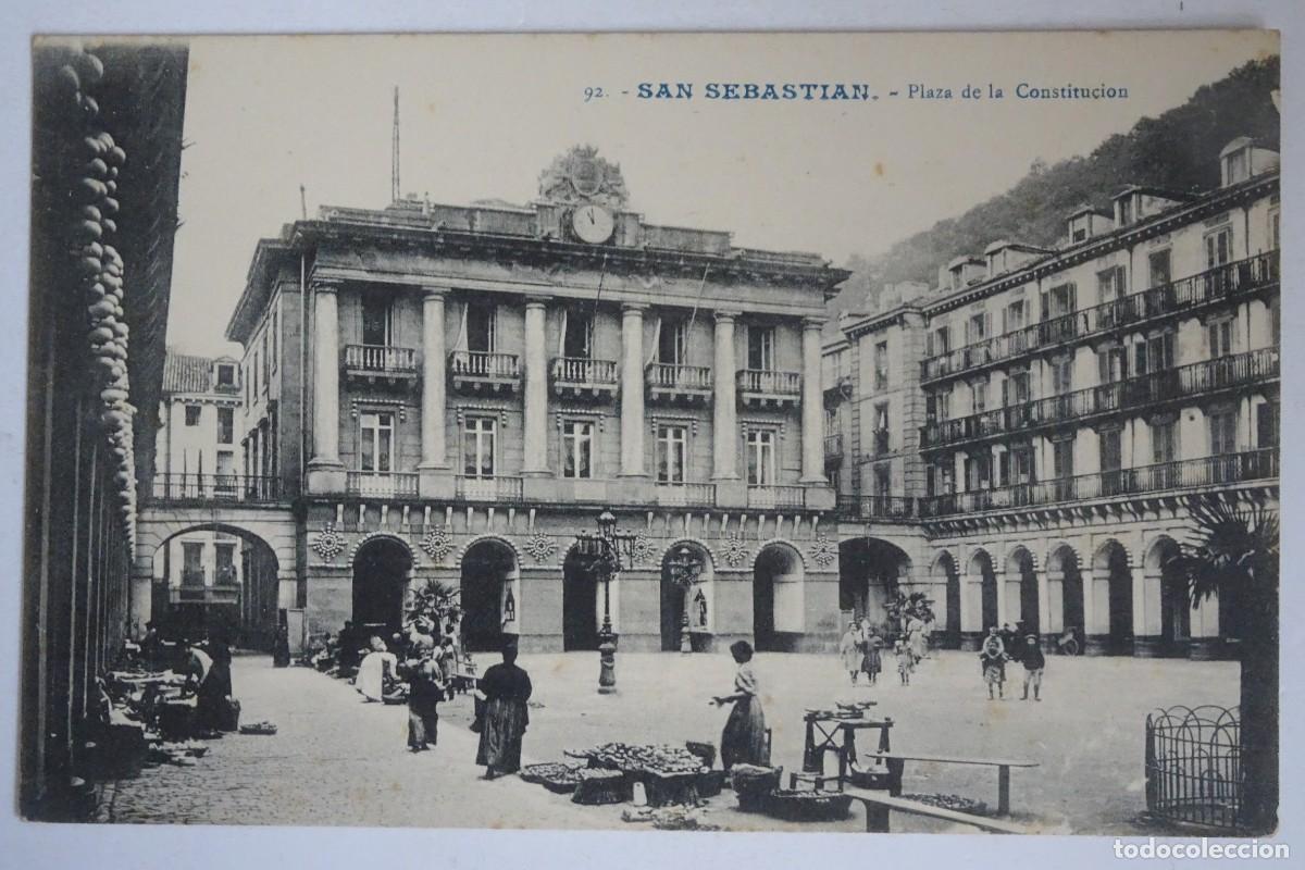 Postcards: ANTIGUA POSTAL CPA, SAN SEBASTIAN, PLAZA DE LA CONSTITUCI&Oacute;N , VER FOTOS