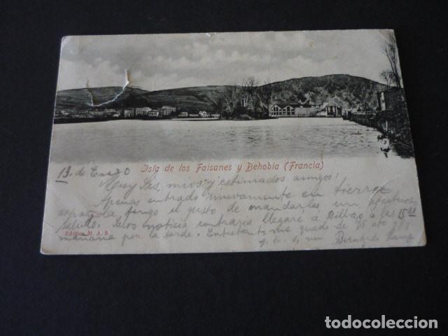 Postales: IRUN GUIPUZCOA ISLA DE LOS FAISANES - Foto 1