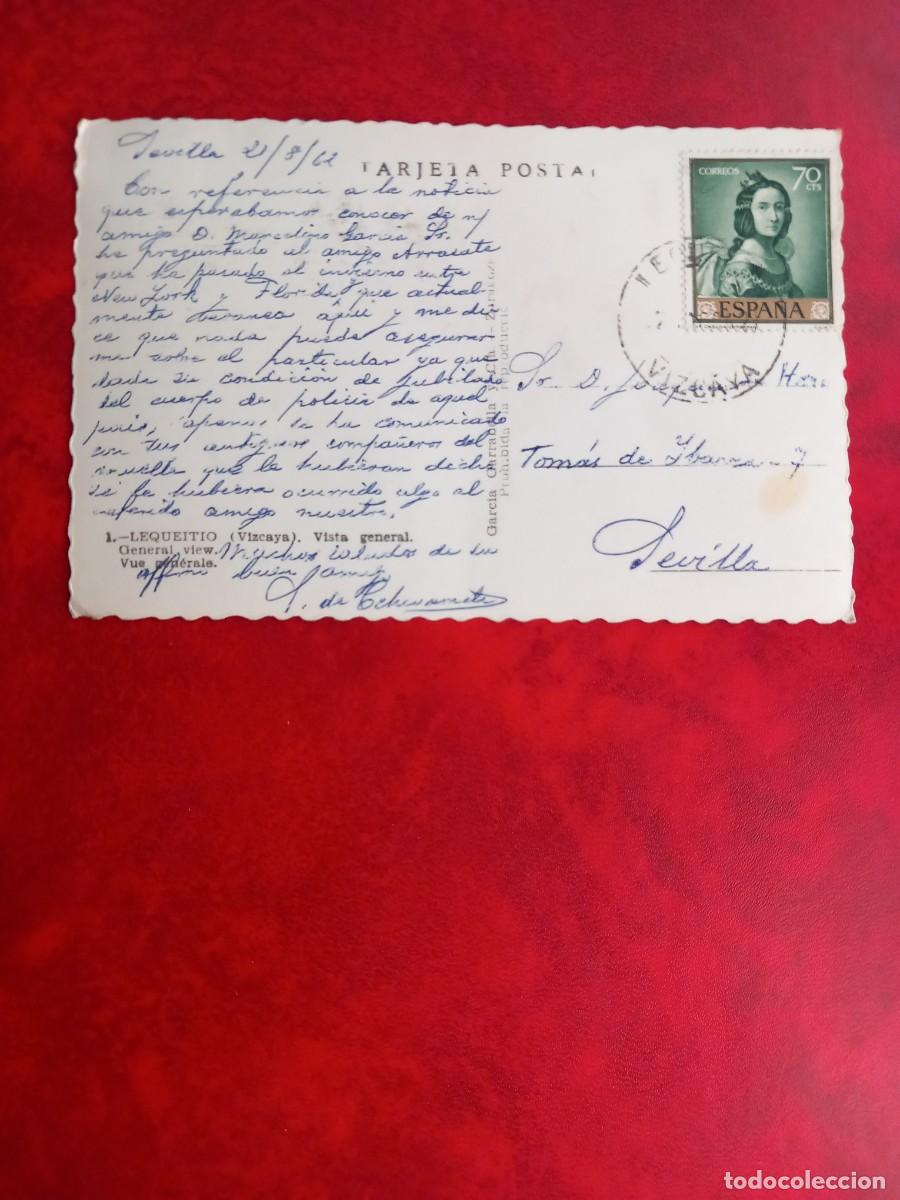 Postales: LEQUEITIO, VIZCAYA. 1962. - Foto 2