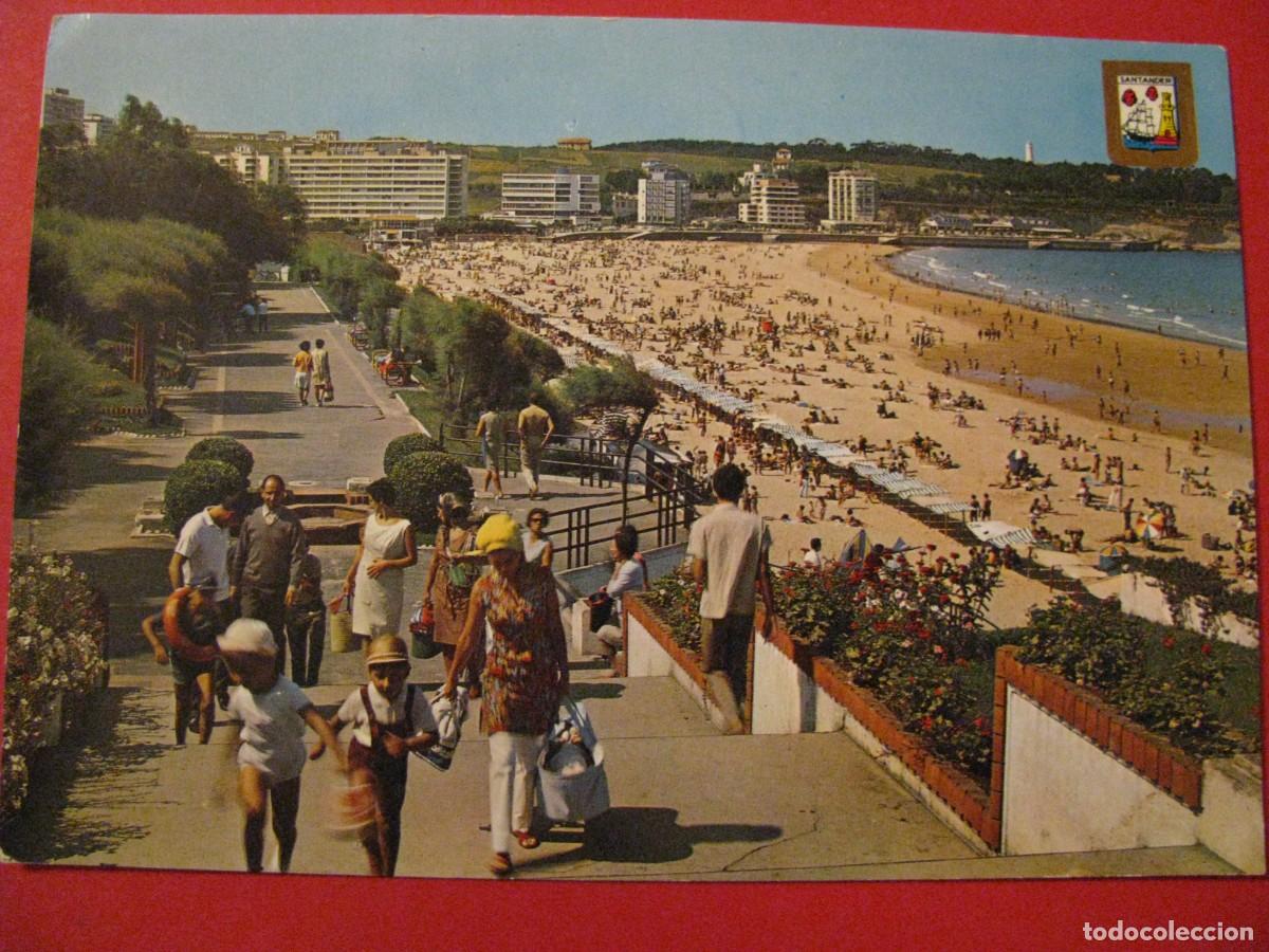 Postales: POSTAL DE SANTANDER. PLAYA DE CASTA&Ntilde;EDA. DOMINGUEZ - Foto 1