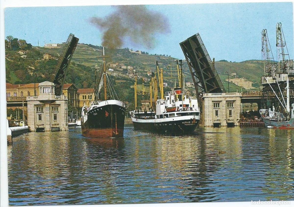 Postales: PUENTE BASCULANTE DEL GENERALISIMO / GENERALISSIMO DRAWBRIDGE.- BILBAO - Foto 1