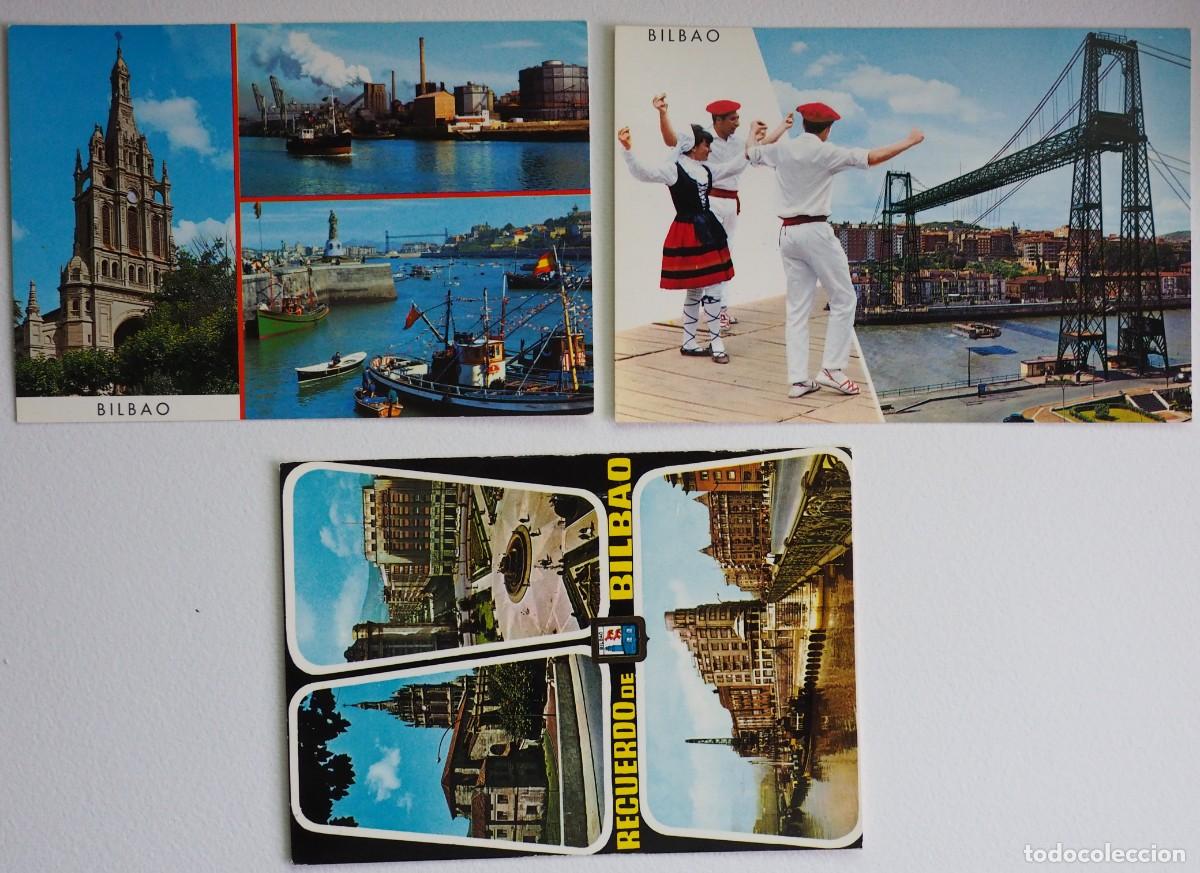 Postales: LOTE DE 7 POSTALES DE BILBAO - Foto 2