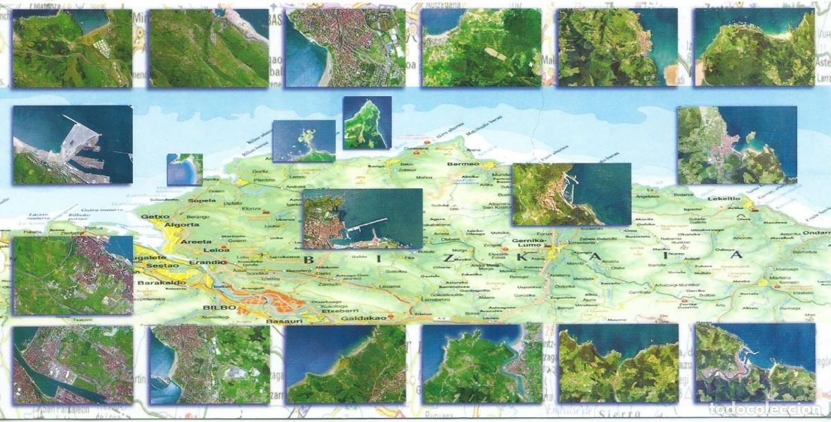 Postales: MAPA DE LA COSTA DEL PAIS VASCO - Foto 1