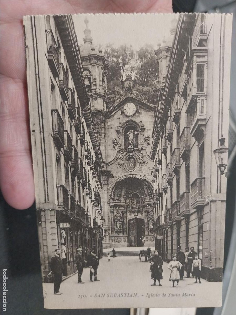 Postkarten: IGLESIA SANTA MARIA SAN SEBASTIAN ED GONZALEZ GALARZA 150 SC ANIMADA TINTORERIA