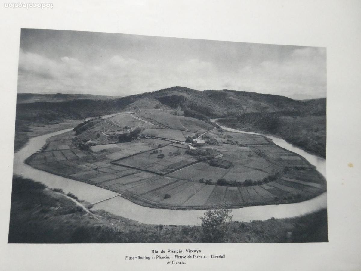 Postais: 1ANTIGUA L&Aacute;MINA DOBLE EN HUECOGRABADO A&Ntilde;O 1942. VIZCAYA RIA DE PLENCIA AITZGORRI 174