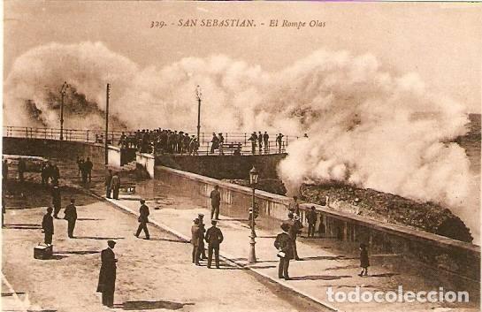 Postales: San sebastian.- El Rompe Olas - Foto 1