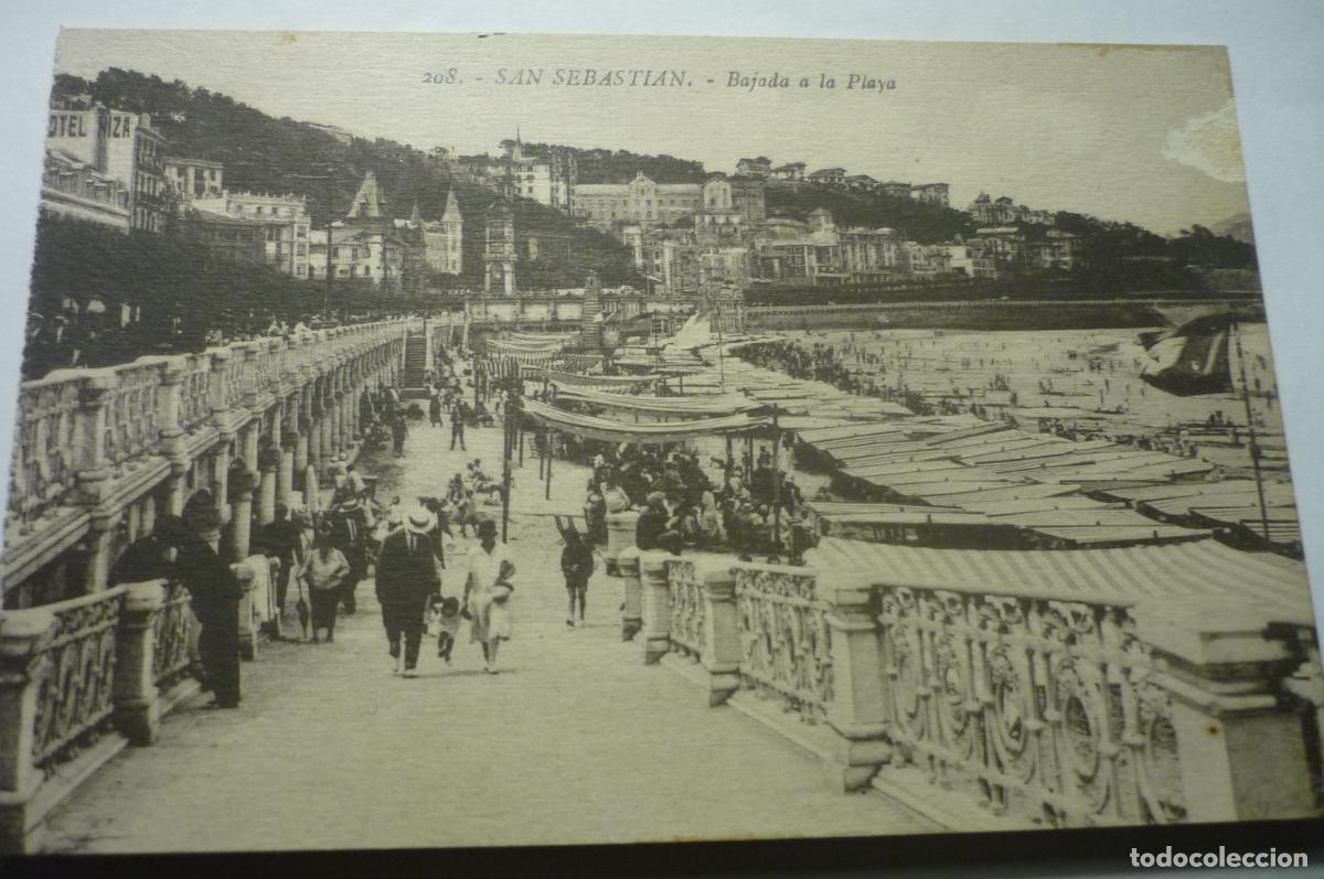 Postales: POSTAL S.SEBASTIAN -BAJADA PLAYA CM - Foto 1