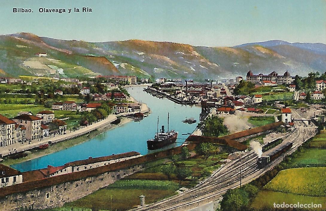 Postales: BILBAO - OLAVEAGA Y LA RIA - Foto 1