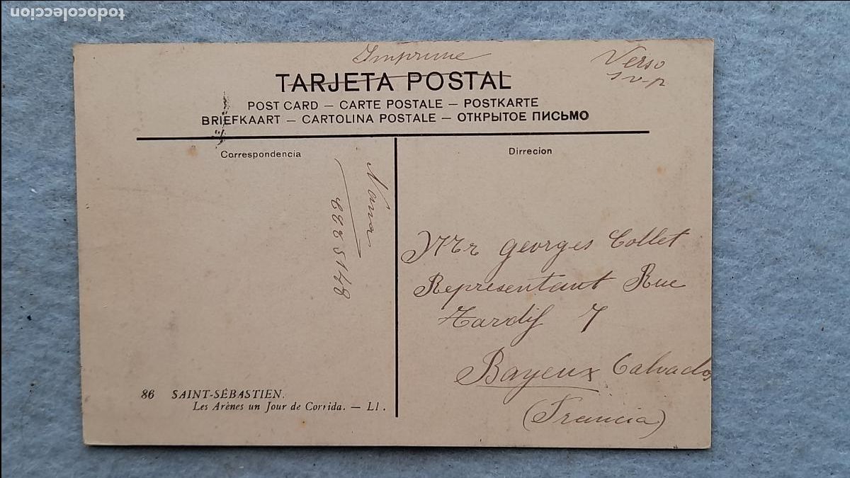 Postales: San Sebasti&aacute;n. A los Toros. 1909. - Foto 3