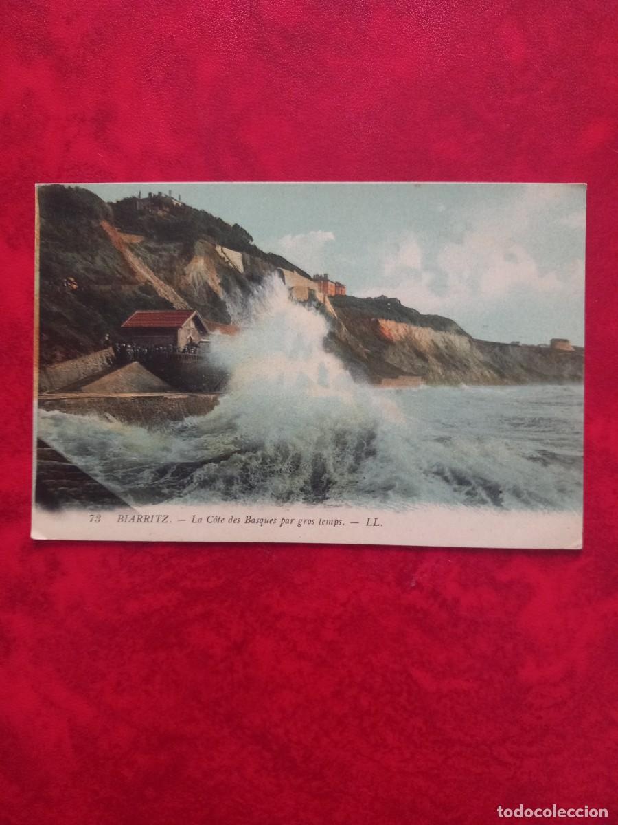 Postales: BIARRIZ, LA COSTA VASCA EN UN GRAN TEMPORAL. - Foto 1