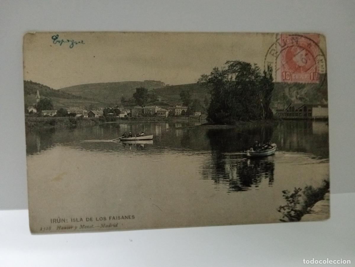 Postales: TARJETA POSTAL DE IRUN. ISLA DE LOS FAISANES. - Foto 1