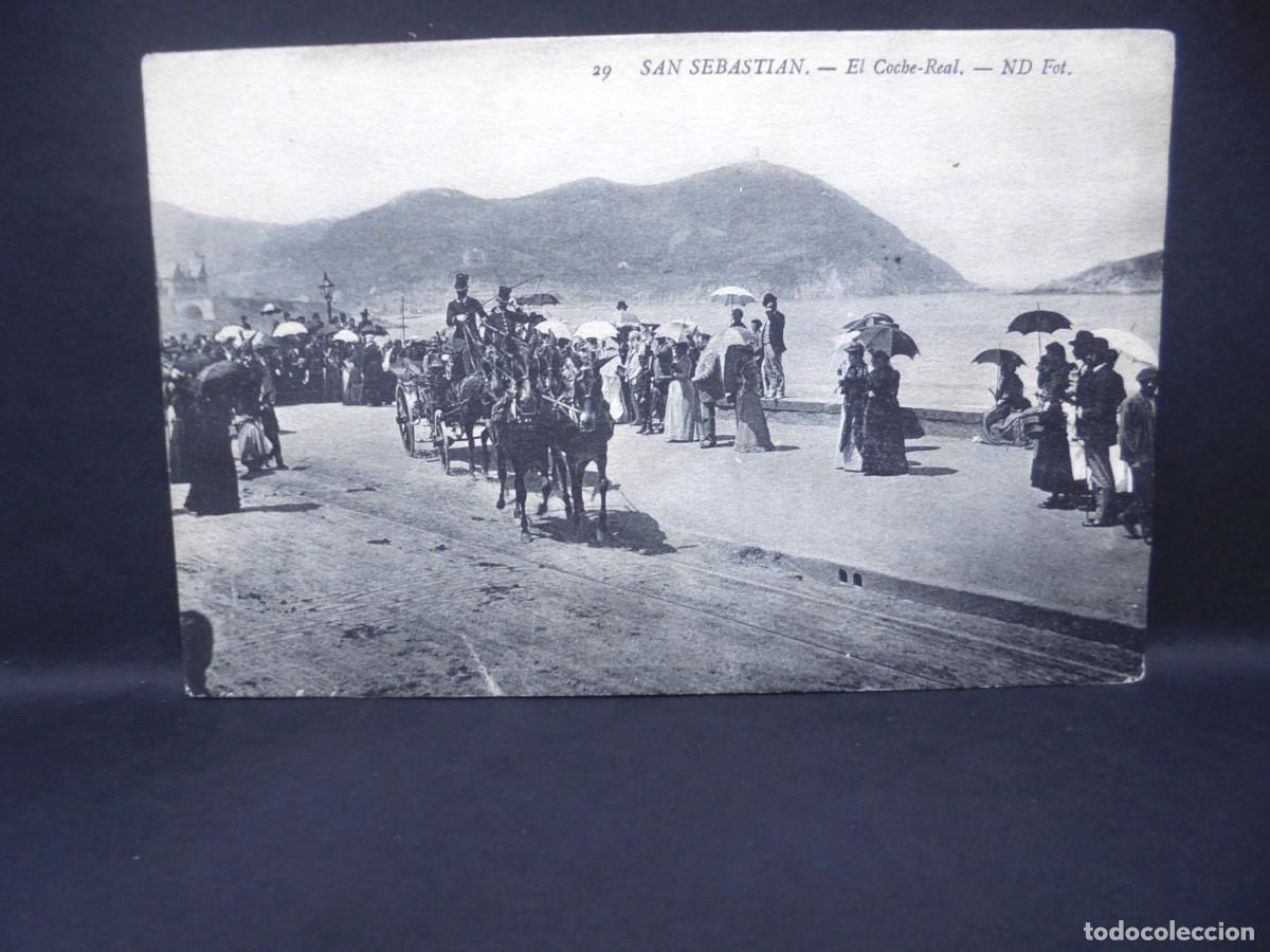 Postales: TARJETA POSTAL DE SAN SEBASTIAN. EL COCHE REAL.