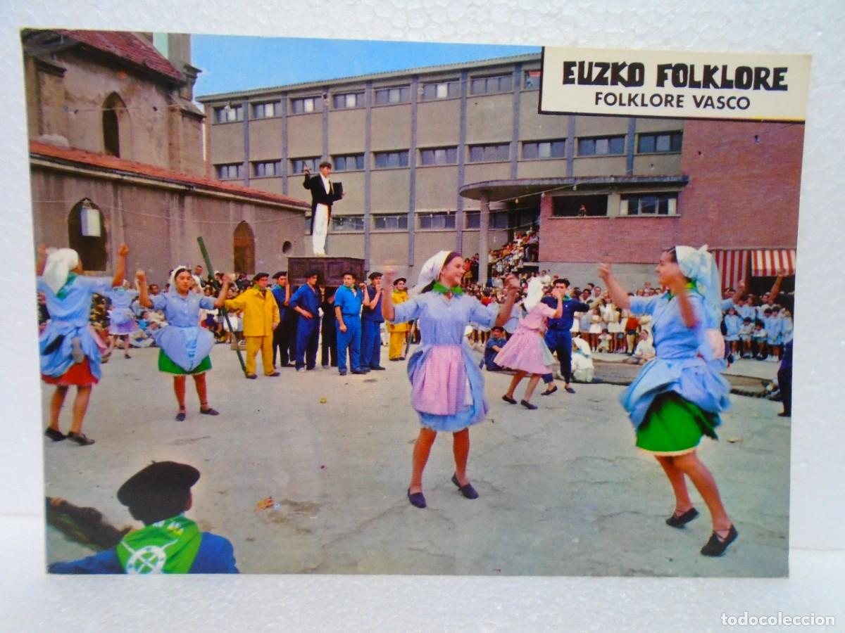 Postales: EUZKO FOLKLORE-FOLKLORE VASCO-CIRCULADA 1975. - Foto 1