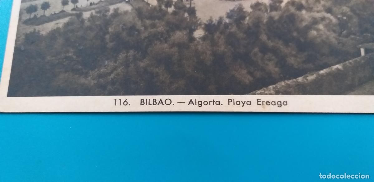 Postales: antigua postal de Bilbao. ALGORTA. Playa Ereaga. # 116 - Foto 2