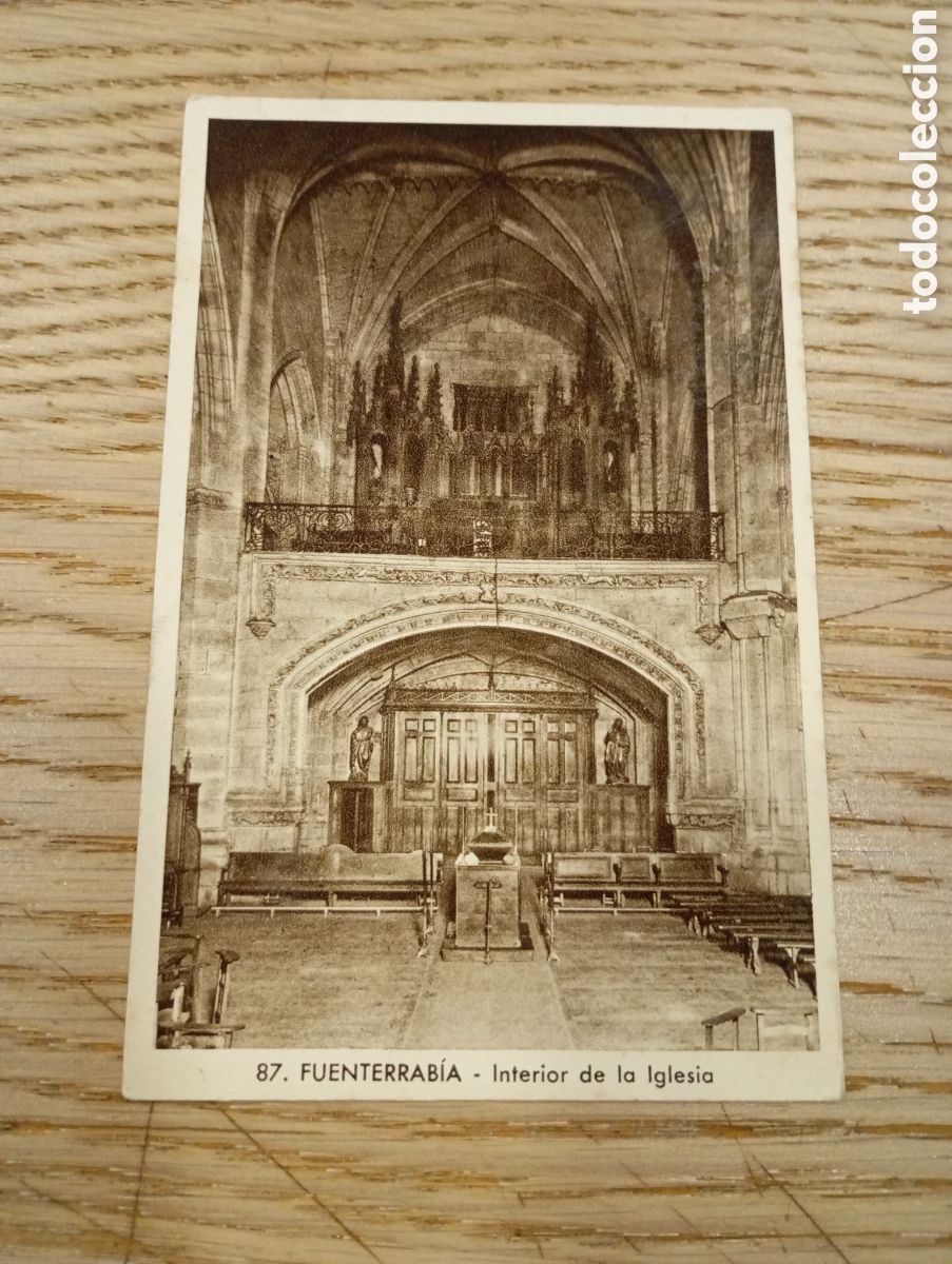 Postales: FUENTERRAB&Iacute;A - INTERIOR DE LA IGLESIA - EDICIONES LA ESPA&Ntilde;OLA - Foto 1