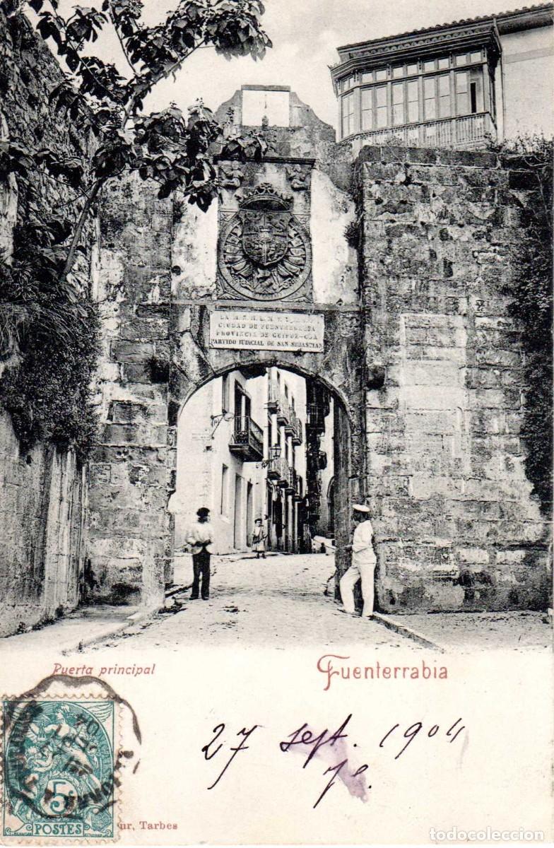 Postales: HONDARRIBIA - PUERTA PRINCIPAL - Foto 1
