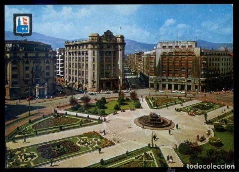 Postales: Bilbao-Bilbo *Plaza...* Ed. Fisa n&ordm; 13. Escrita. Ver dorso.