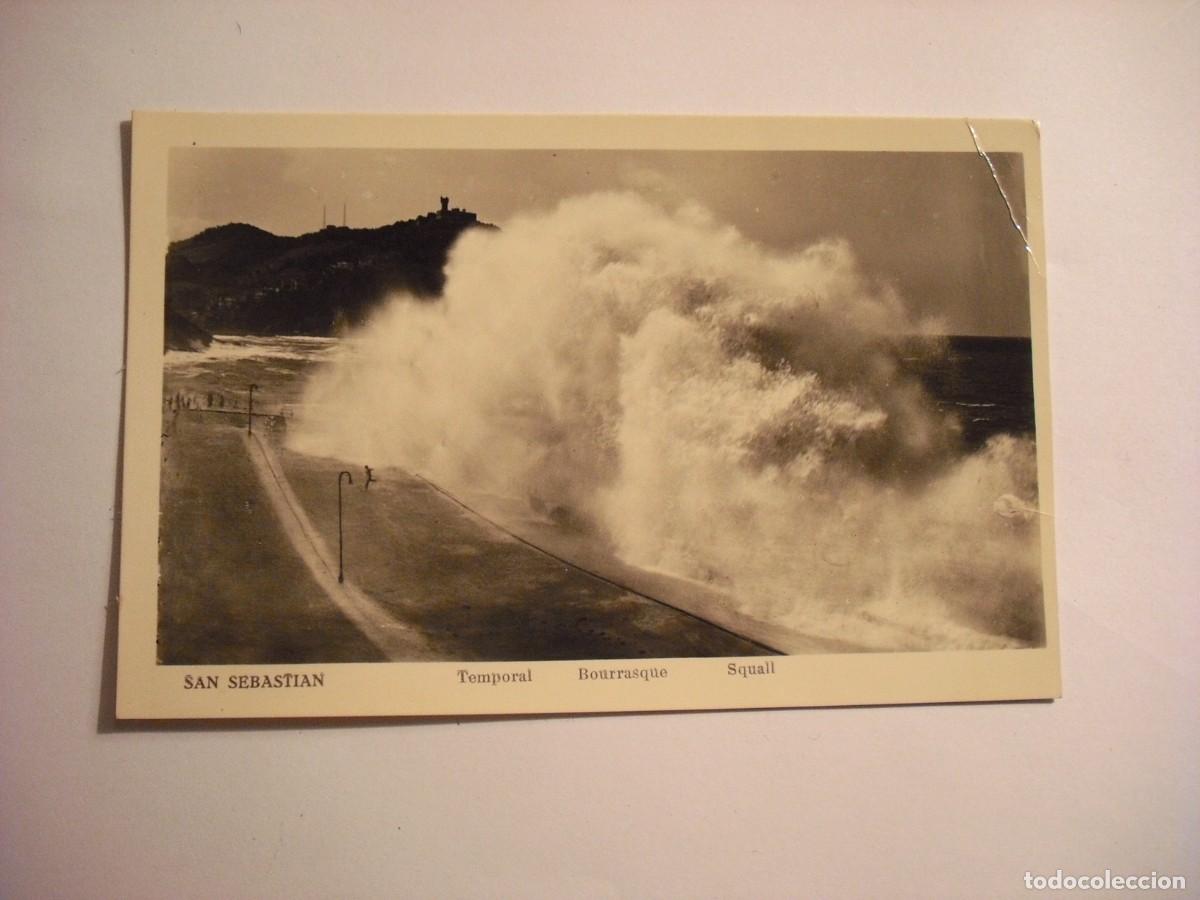 Postales: SAN SEBASTIAN . TEMPORAL. MANIPEL, ESCRITA - Foto 1