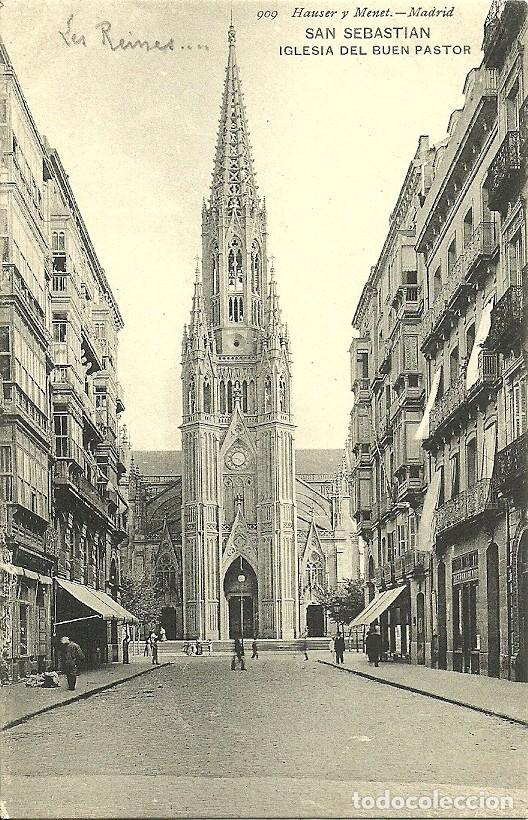 Postcards: San Sebastian - Iglesia del Buen Pastor - Ed. Hauser y Menet