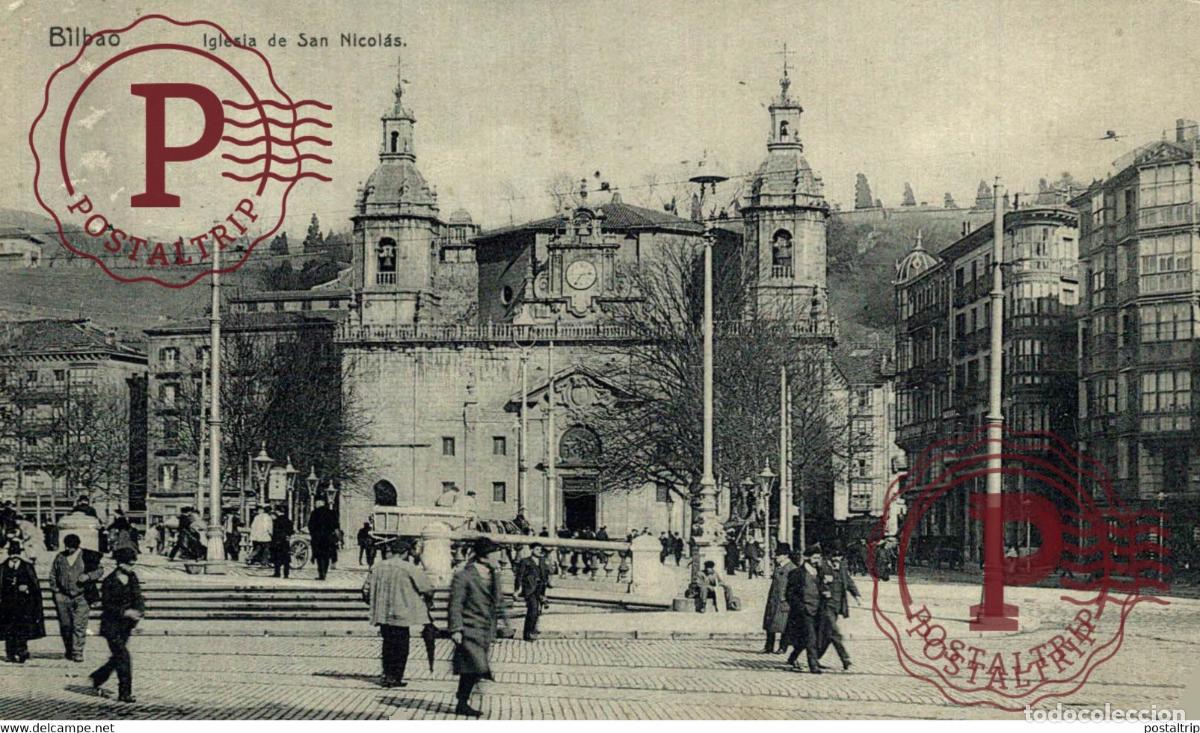 Postales: BILBAO. IGLESIA SAN NICOLAS. - Foto 1