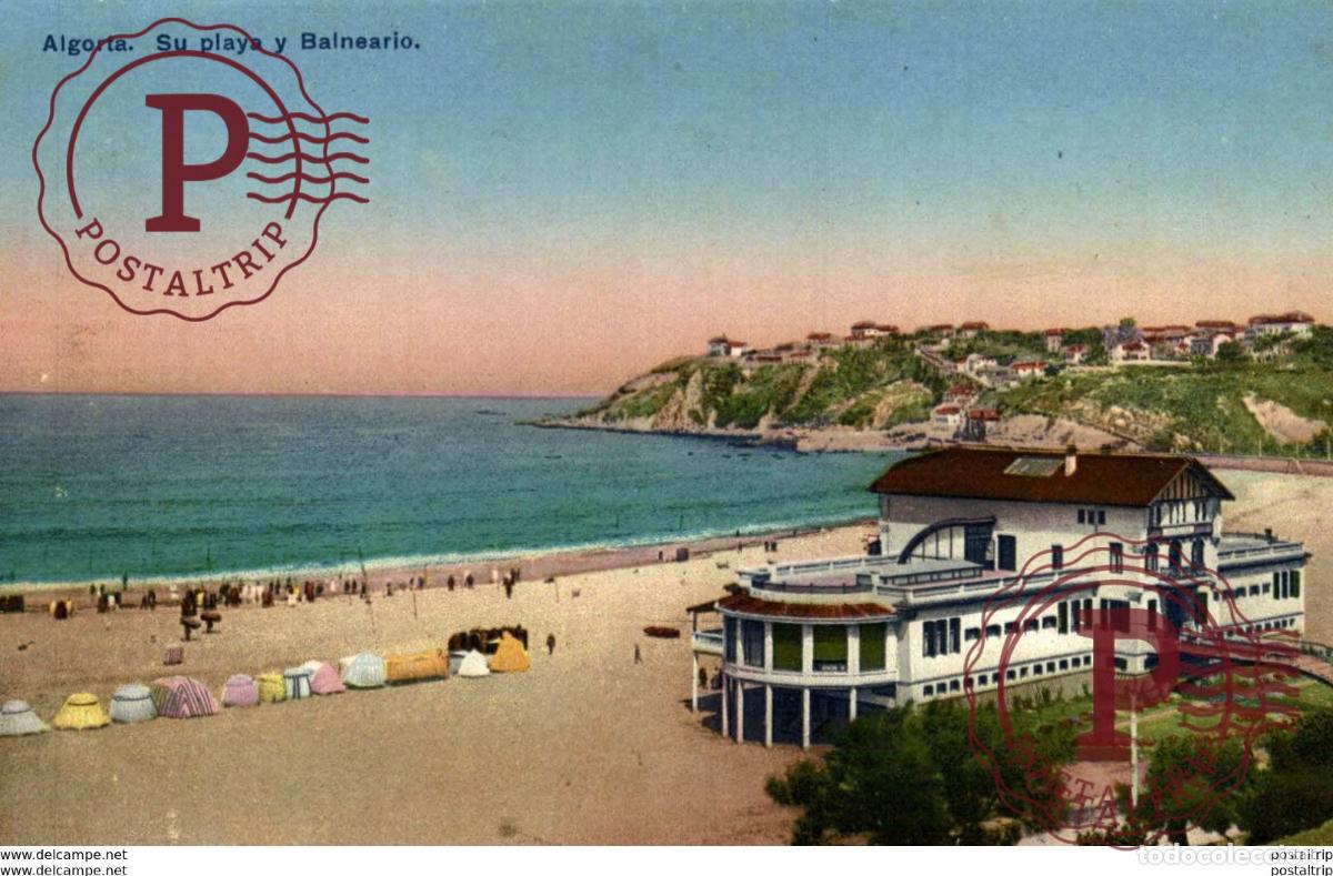 Postales: ALGORTA: SU PLAYA Y BALNEARIO - Foto 1