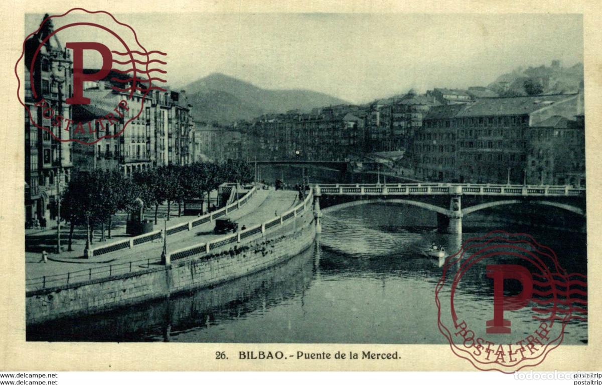 Postales: BILBAO PUENTE DE LA MERCED - Foto 1