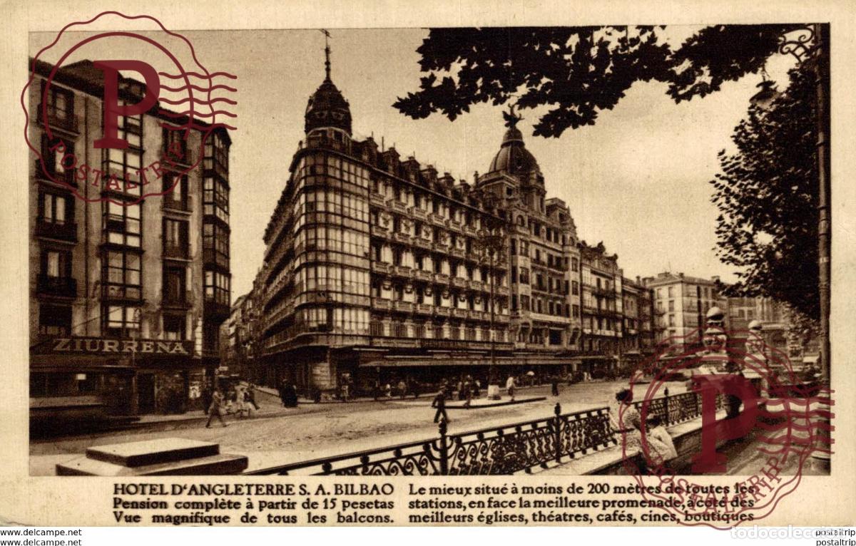 Postales: BILBAO. HOTEL ANGLATERRE - Foto 1