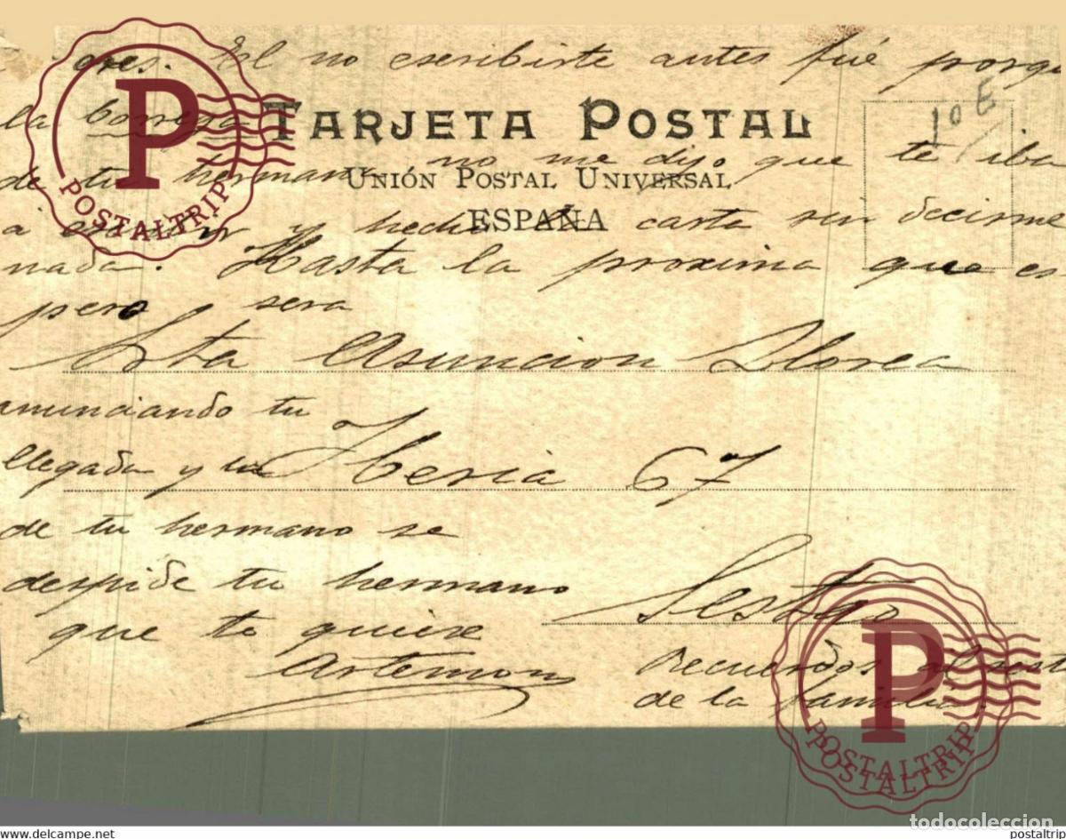 Postales: ALAVA. VITORIA. 1907. DA&Ntilde;ADA. - Foto 2
