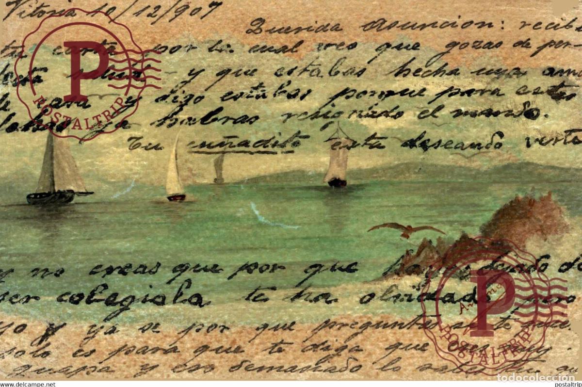 Postales: ALAVA. VITORIA. 1907. DA&Ntilde;ADA. - Foto 1