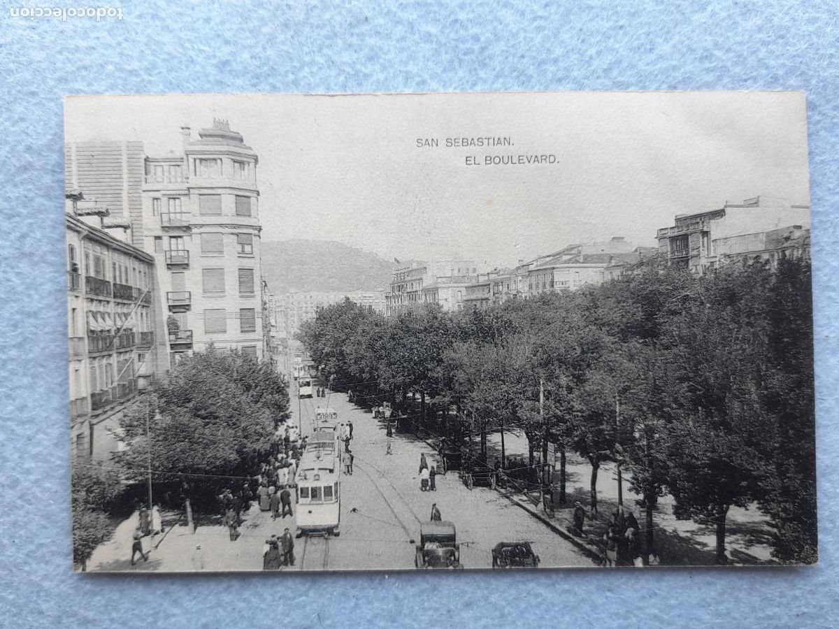 Postales: San Sebasti&aacute;n. El Boulevard. Franqueada.