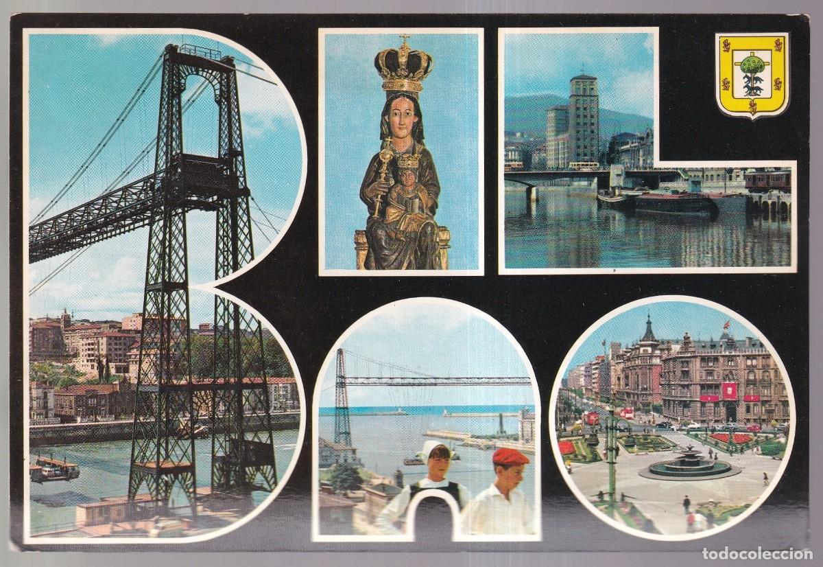 Postales: Bilbao-Bilbo *Bellezas...* Ed. G. Garrabella-Zgz n&ordm; 169. Circulada 1977.
