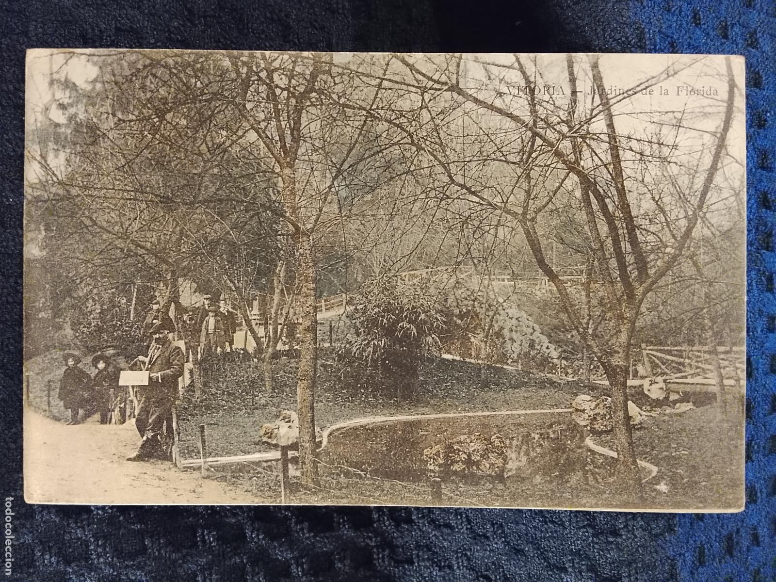 Postales: VITORIA - JARDINES DE LA FLORIDA - PIO LUIS LARRA&Ntilde;AGA - POSTAL ANTIGUA -(115.395)