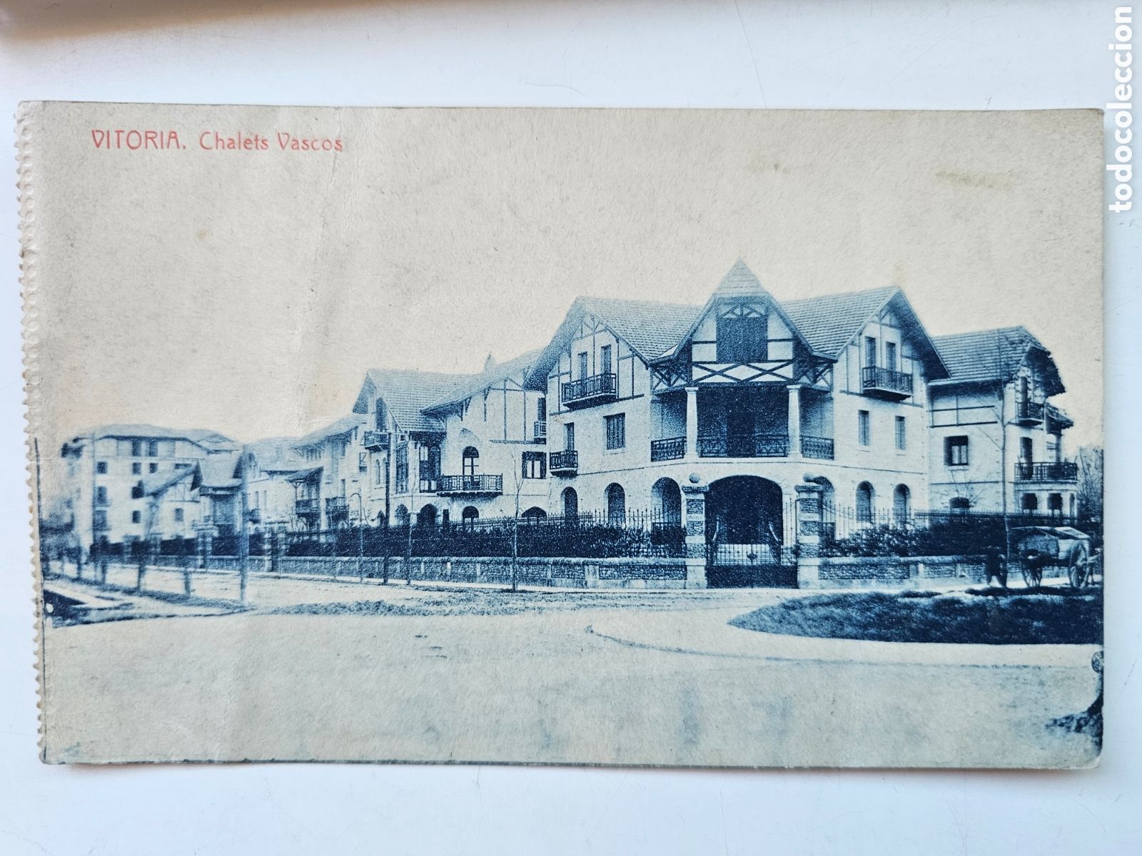 Postales: Postal de Vitoria Chalets Vascos Fotot&iacute;pia Thomas 1930s 1940s Federico Cusid&oacute;
