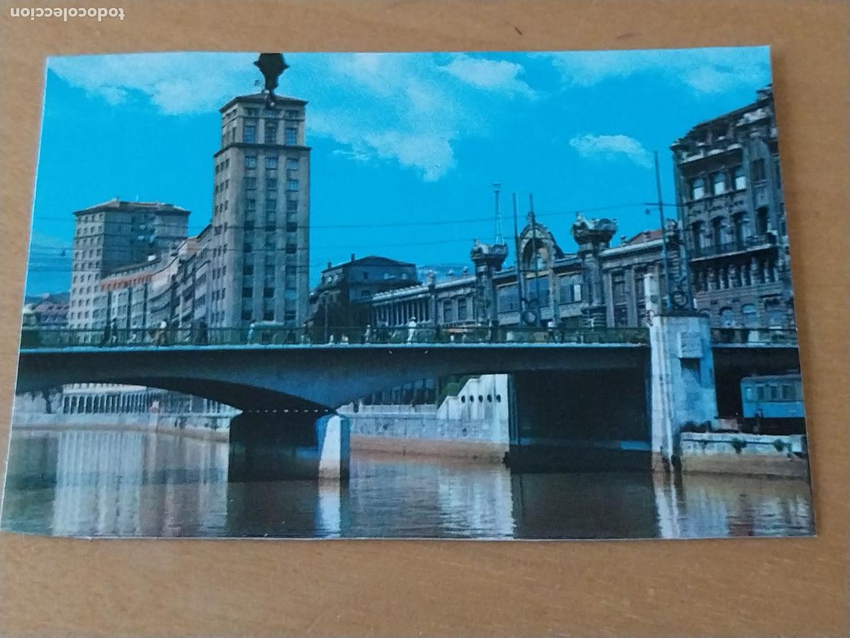 Postales: BILBAO PUENTE RIA MINI POSTAL 10X6.5CMS SC ORIGINAL